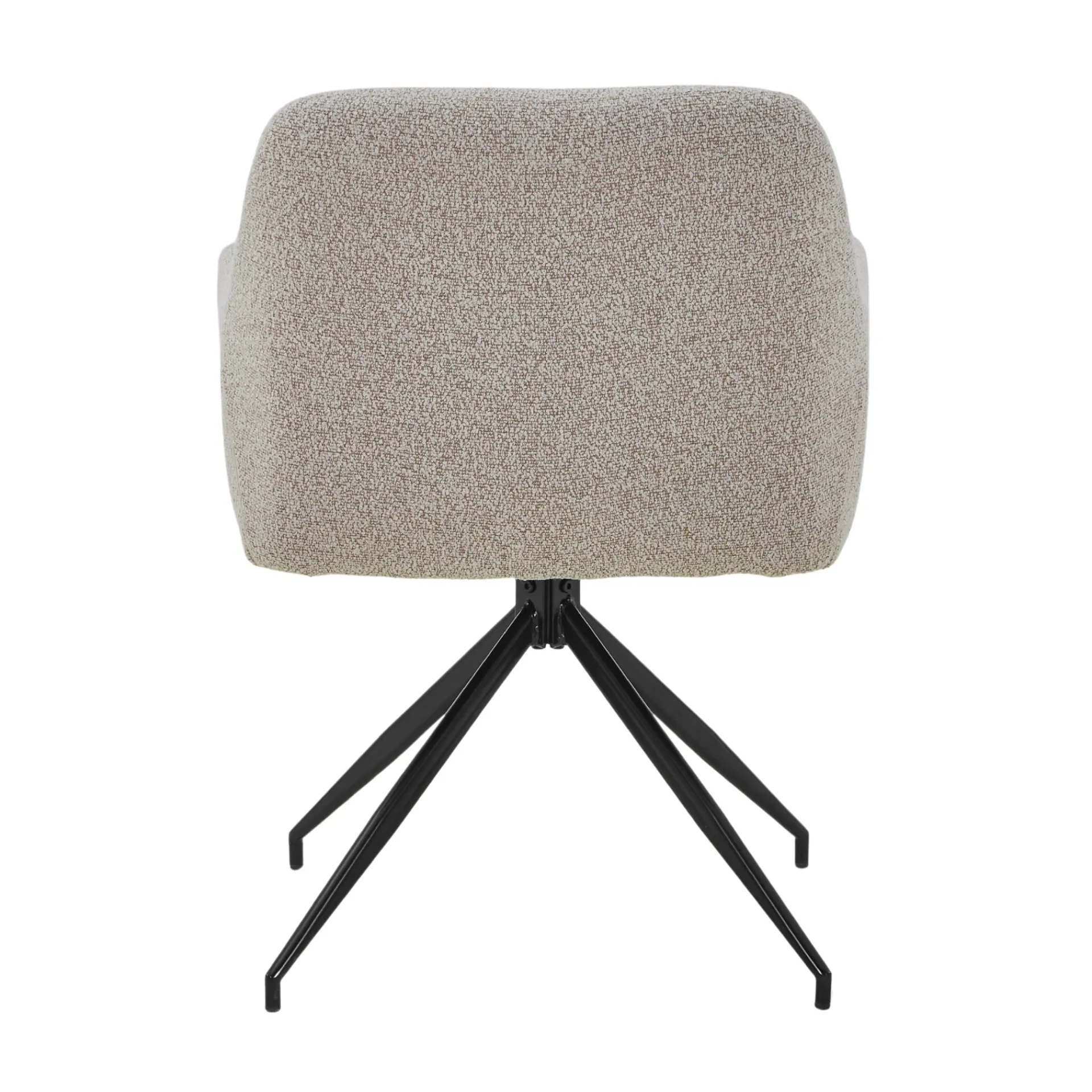 Outlet Nimara Ofelia Spisebordsstol - Beige Boucle Med Drejefunktion 360 Grader