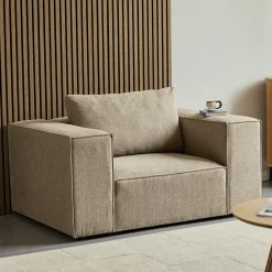 Discount Nimara Ollie rygpude sand L: 80 x B: 45 x D: 20 cm