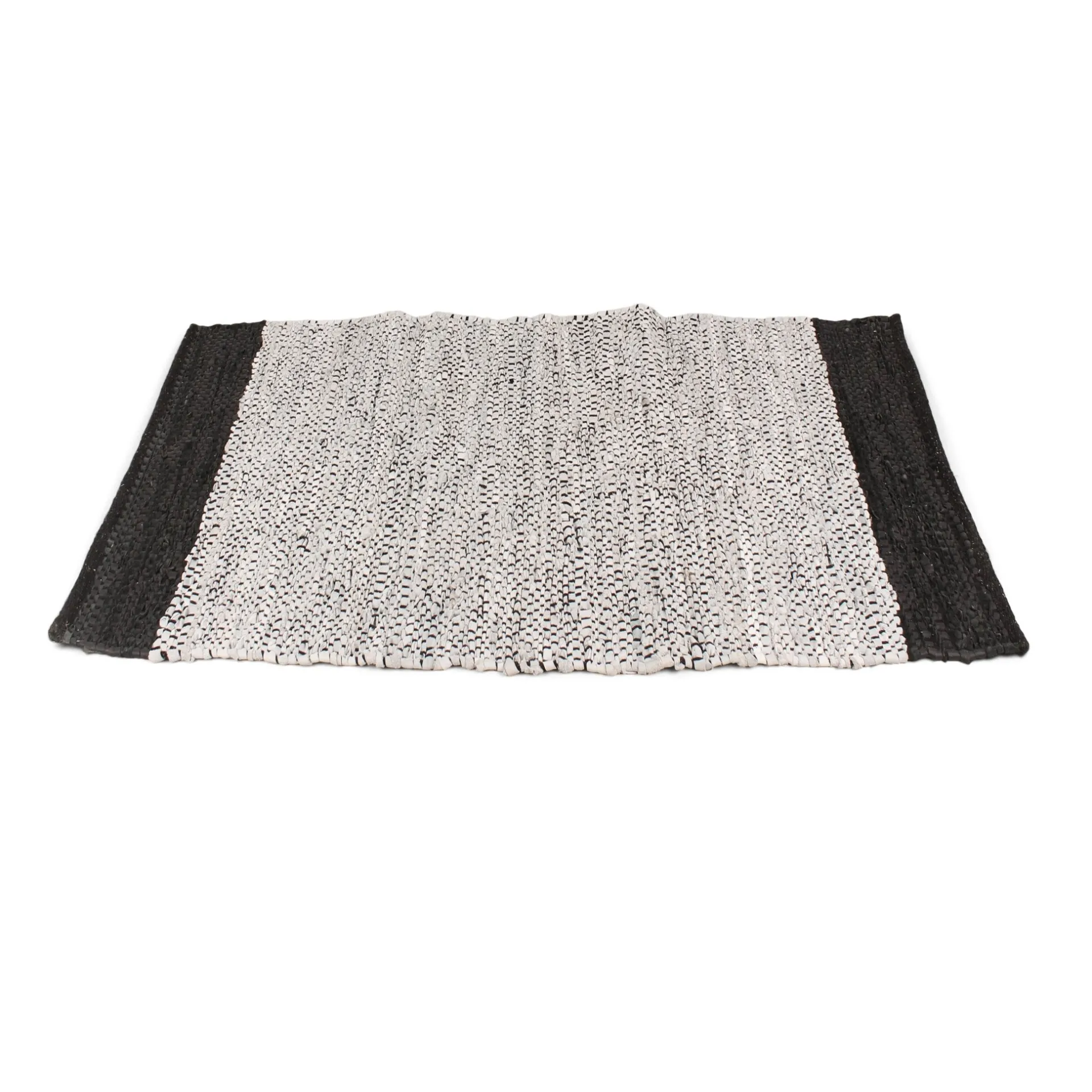 Hot Nimara Parma tæppe - Grå/sort læder 90x60 cm