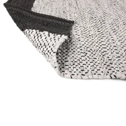 Hot Nimara Parma tæppe - Grå/sort læder 90x60 cm