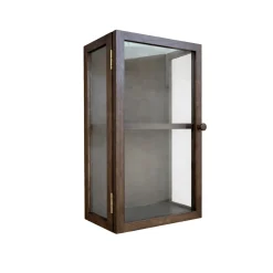 Online Nimara Piper væghængt vitrineskab 60x40x20 cm røget eg