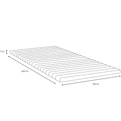 Sale Nimara Premium Aksel hvid topmadras i memoryskum 140x200x7 cm