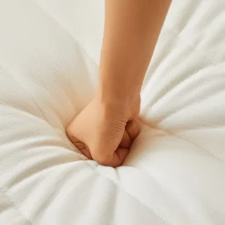 Outlet Nimara Premium boxmadras seng i beige med 90x200 cm med 7 cm topmadras i memoryskum ekskl. ben