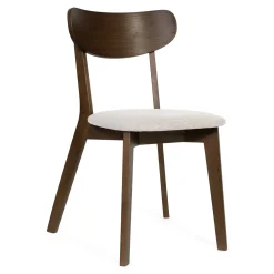 Best Nimara Rory spisebordsstol - Træstol i røget eg med polstret sæde