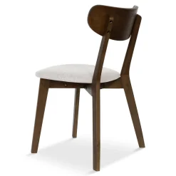 Best Nimara Rory spisebordsstol - Træstol i røget eg med polstret sæde