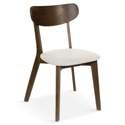 Best Nimara Rory spisebordsstol - Træstol i røget eg med polstret sæde