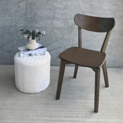 Outlet Nimara Rory spisebordsstol - Træstol i røget egefiner