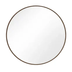 Hot Nimara Ruthy spejl Ø60 cm med træramme i røget eg