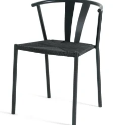 Best Nimara Shila spisebordsstol sort med flet i sort