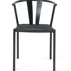Best Nimara Shila spisebordsstol sort med flet i sort