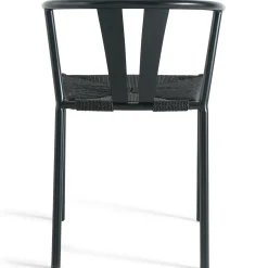 Best Nimara Shila spisebordsstol sort med flet i sort