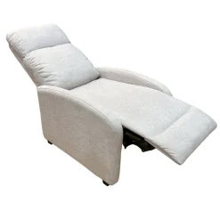 Best Nimara Silas lænestol i beige med vippefunktion og benstøtte