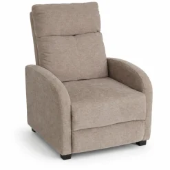 Nimara Silas lænestol i sand med vippefunktion og benstøtte