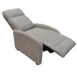 Nimara Silas lænestol i sand med vippefunktion og benstøtte