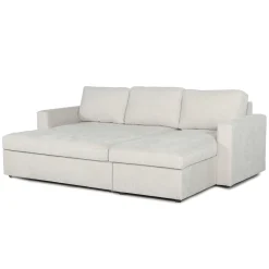 Discount Nimara Sinus beige sovesofa med vendbar chaiselong og opbevaring