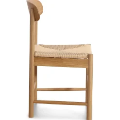 Nimara Spisebordssæt - Lewis lamel spisebord Ø120 cm med udtræk i egefiner + 6 x Madison spisebordsstole i eg