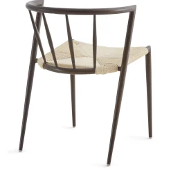 Hot Nimara Spisebordssæt - Susan plankebord i røget eg 200 cm + 6 x Bella spisebordsstol i røget egelook med fletsæde