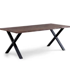 Hot Nimara Spisebordssæt - Susan plankebord i røget eg 200 cm + 6 x Bella spisebordsstol i røget egelook med fletsæde