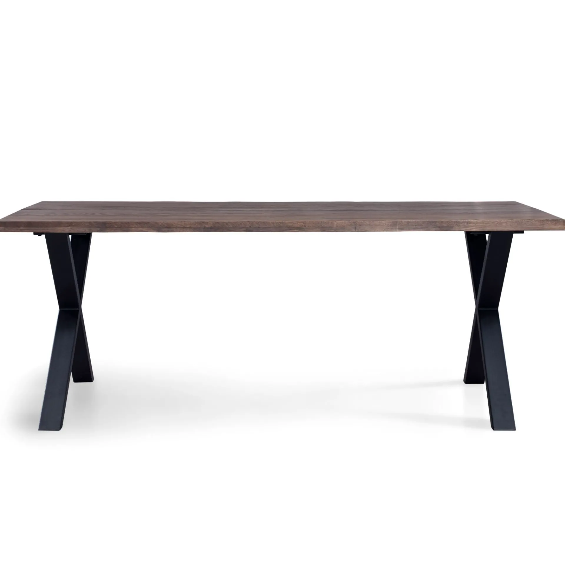 Hot Nimara Spisebordssæt - Susan plankebord i røget eg 200 cm + 6 x Bella spisebordsstol i røget egelook med fletsæde