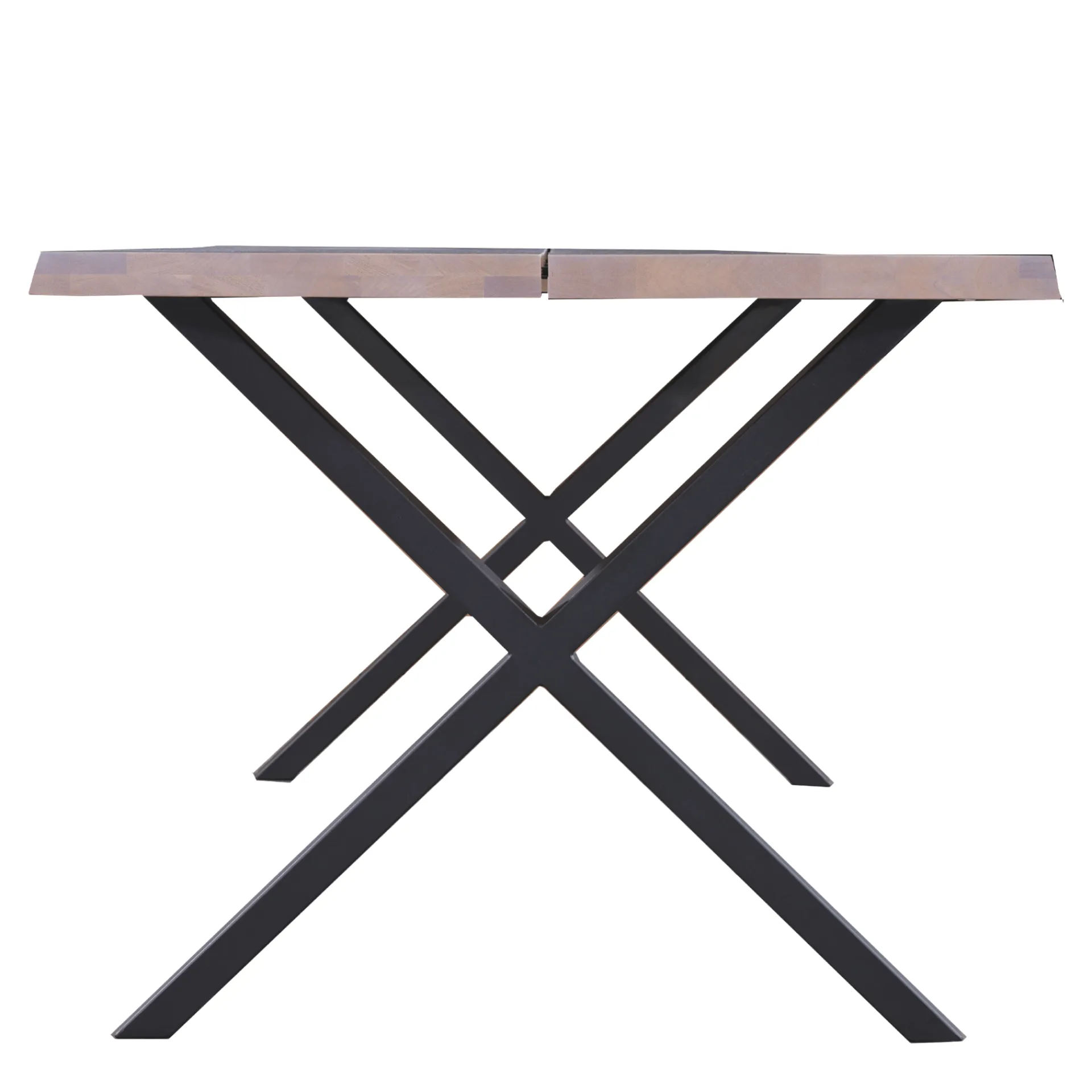 Hot Nimara Susan plankebord - 200x95 cm - i hvidolieret eg med krydsben - (Forberedt til tillægsplader)