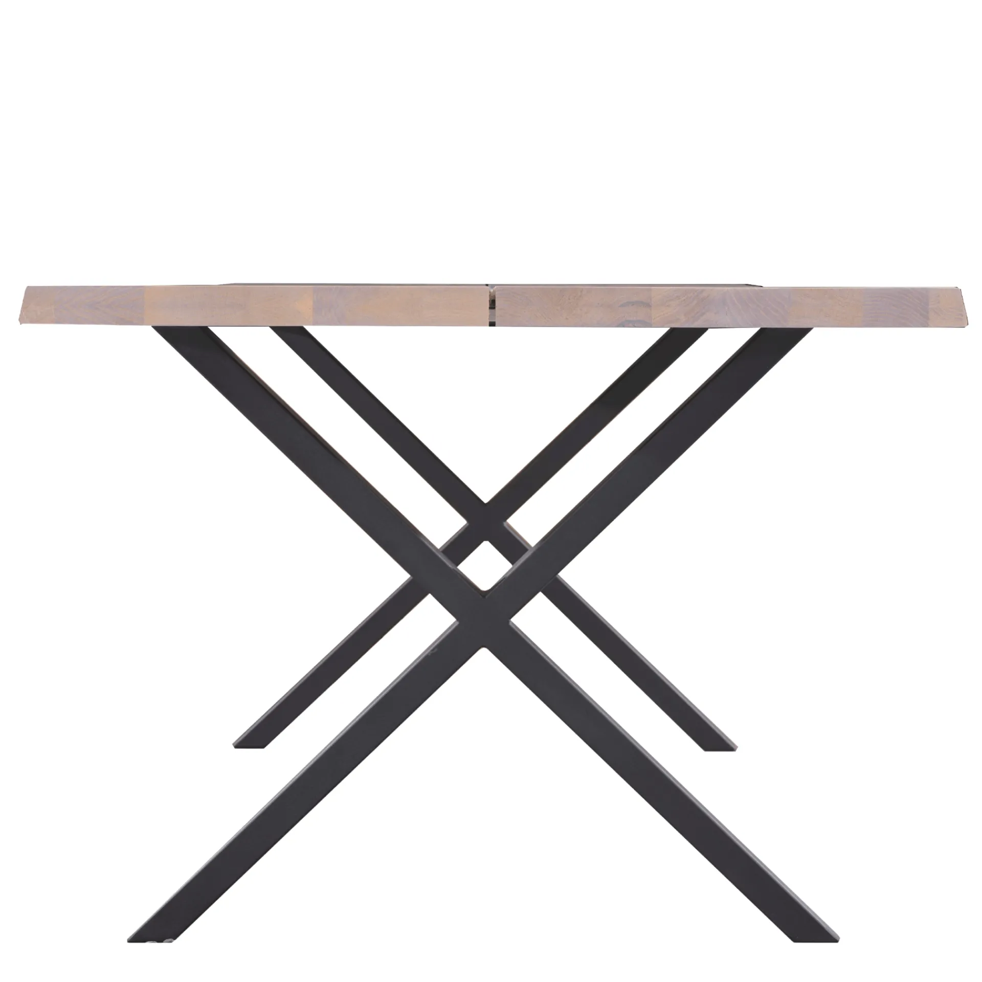 Best Nimara Susan plankebord - 300x95 cm - i hvidolieret eg med krydsben - (Forberedt til tillægsplader)