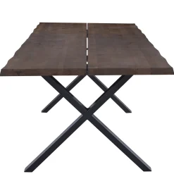 Discount Nimara Susan plankebord - 300x95 cm - i smoked eg med krydsben - (Forberedt til tillægsplader)