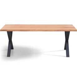 Hot Nimara Susan plankebord - 200x95 cm - naturligt olieret eg med krydsben (Forberedt til tillægsplader)