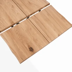 Hot Nimara Susan plankebord - 200x95 cm - naturligt olieret eg med krydsben (Forberedt til tillægsplader)