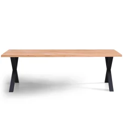 Nimara Susan plankebord - 240x95 cm - naturligt olieret eg med krydsben (Forberedt til tillægsplader)