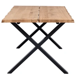 Nimara Susan plankebord - 240x95 cm - naturligt olieret eg med krydsben (Forberedt til tillægsplader)