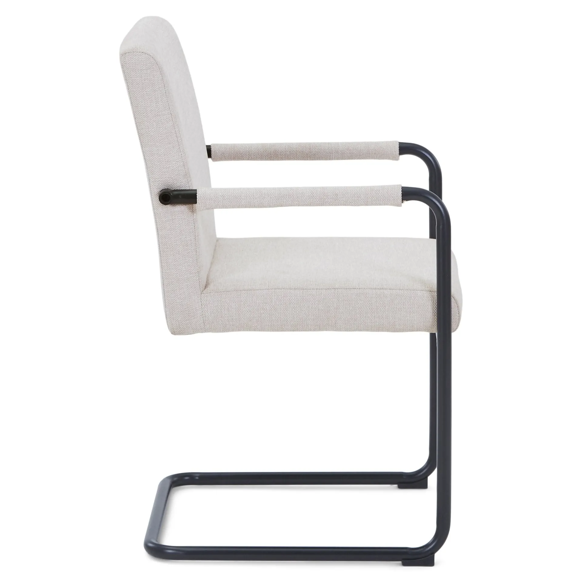 Outlet Nimara Tessa spisebordsstol i beige tekstil