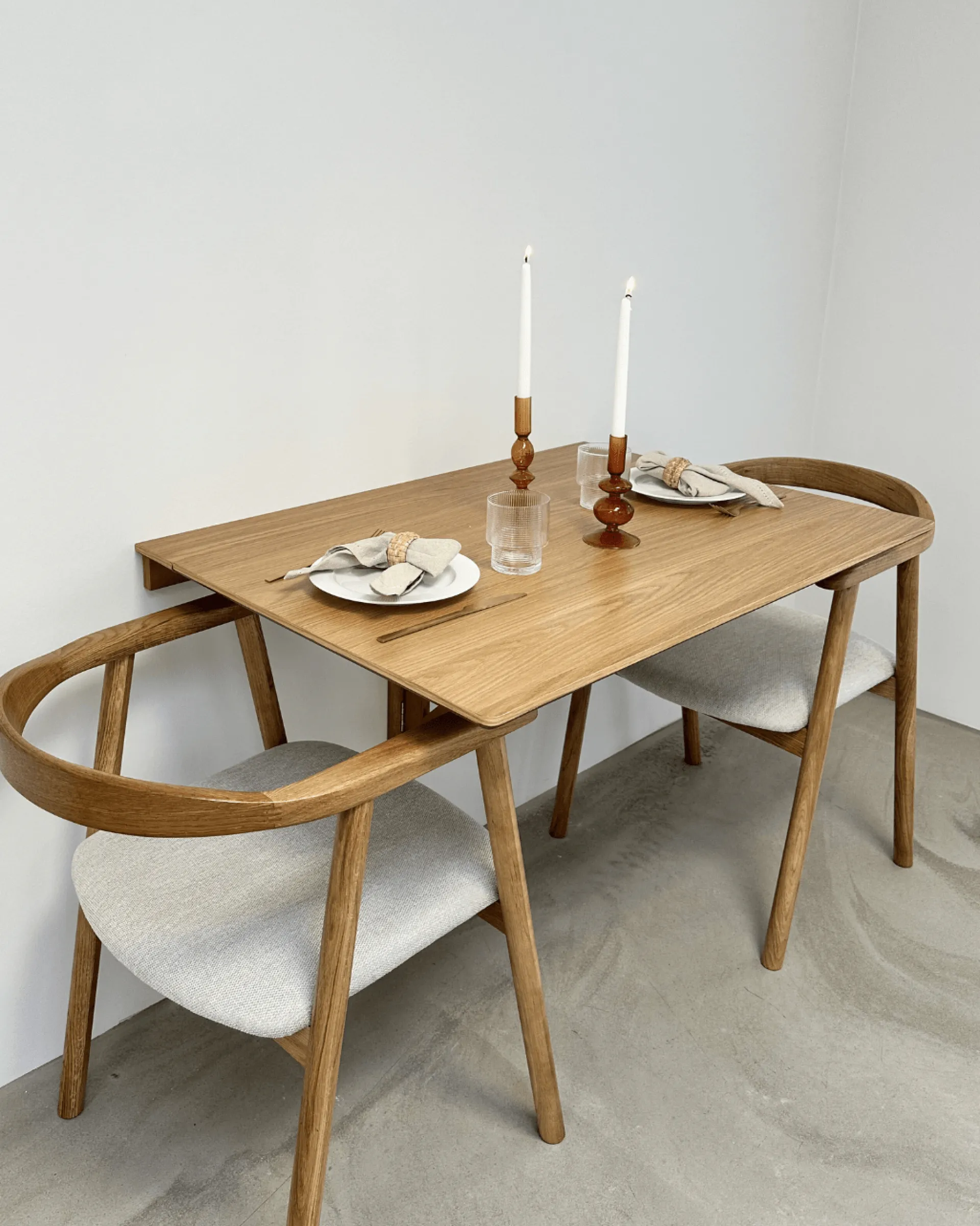 Clearance Nimara Tiago væghængt bord i eg 100x70 cm