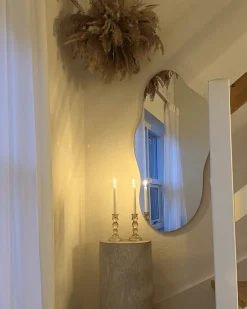 Outlet Nimara Zoey Organisk spejl uden ramme i 100x50 cm